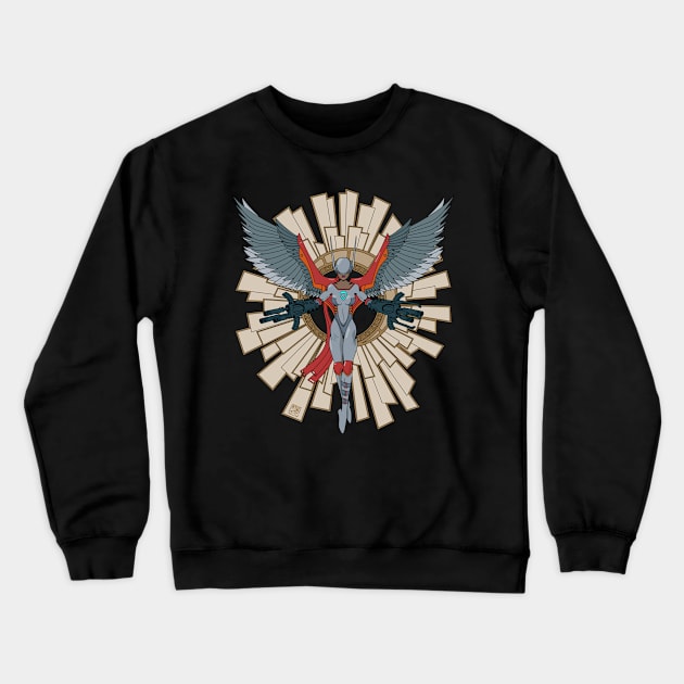 Guardian Angel Light Crewneck Sweatshirt by spotcolor